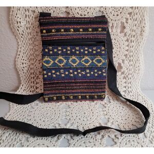 Small Purse With Shoulder Strap. Unique Design. 6.75 X 5.25 in. Strap Length 19"